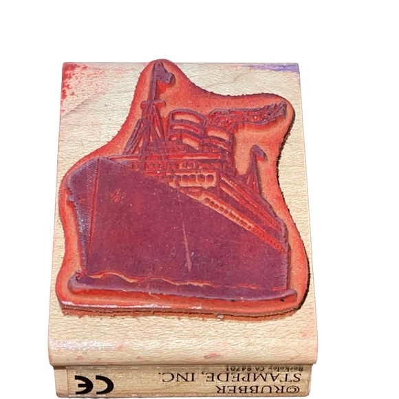 Rubber Stampede Nolstaligic Ship A2530D Retired HTF Card Making Mounted Stamp. - Picture 5 of 5